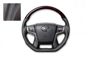 Руль спортивный Brown Wood Black для Toyota Land Cruiser 200 V8 2015-